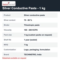 Pâte de colle conductrice argentée 1 kg, haute teneur en argent 70-80% pour l'électronique industrielle et la réparation de circuits imprimés, emballage personnalisé