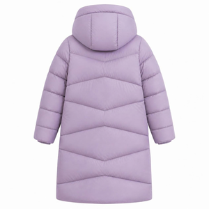 Manteau long à capuche pour femme, couleur unie, fermeture éclair, veste d'hiver épaisse et chaude, vêtements d'extérieur décontractés avec poches - Product Image 2