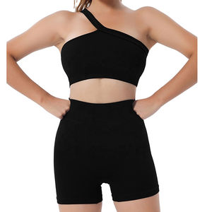 Ropa Deportiva de Yoga Personalizada para Mujer, Transpirable, Ligera, Sin Costuras, Elástica en Cuatro Direcciones, Cintura Elástica, Logotipo Frontal, Color Sólido - Product Image 4