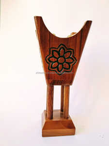 Brûleur Bakhoor en bois naturel de créateur Porte-encens arabe de luxe pour les cadeaux, décor de Ramadan Kareem et d'Eid Mubarak - Product Image 5