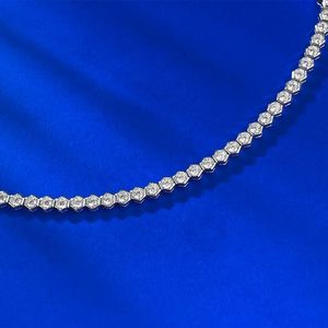 Fashion Jewelry D Color White Moissanite 925 Sterling Silver Gold Plated Tennis <b>Bracelet</b> 2mm-6mm Brilliant Cut Third Party - Product Image 4