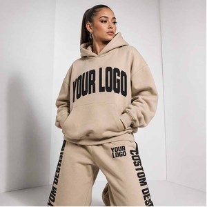 Conjunto de Sudadera con Capucha y Logotipo para Mujer, Chándal Unisex de Forro Polar, Ropa Deportiva Informal con Estampado de Letras de Longitud Completa - Product Image 4