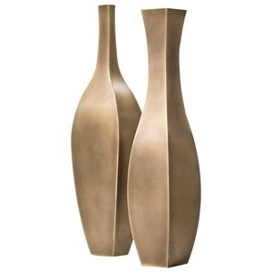 Artistic Aluminum Flower Vase Modern Decorative Accent For Luxury Interior Living Room Bedroom Office <b>Table</b> Arrangement - Product Image 4