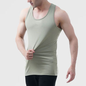 New Fashion Men Tank Top Best Design Sleeveless 100% Cotton Quick Dry Breathable Sports Pakistan Latest Unique Tank Top - Product Image 2