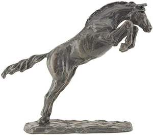Statue de cheval en aluminium coulé artisanal, puissant chevalier au galop, sculpture métallique, œuvre d'art remarquable pour la décoration intérieure moderne - Product Image 5