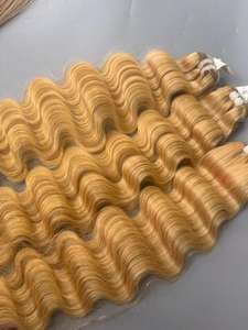 Prix de gros des cheveux humains vietnamiens à ondes profondes trame de génie pour les femmes noires cheveux blonds cuticules alignés de haute qualité - Product Image 2