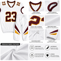 Conjunto de Uniforme de Fútbol Americano Personalizado, 100% Poliéster, Antibacteriano, de Secado Rápido, Transpirable, Jersey y Pantalones de Tela Twill, Kit de Equipo USA