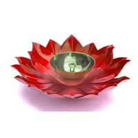 Lampes à huile en laiton en forme de diamant pour Puja, lampes lotus - Lampes à huile écologiques faites à la main pour Diwali, Noël, Pâques et la Saint-Valentin