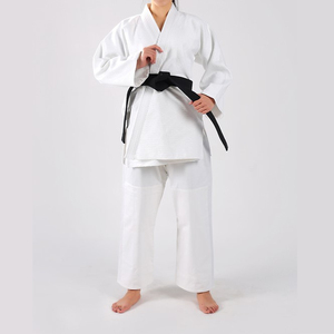 ชุดยูโด BJJ ผ้าฝ้าย 100% สำหรับผู้ใหญ่ ทรงปกติ ทนทาน สีดำล้วน สำหรับศิลปะการต่อสู้ - Product Image 1