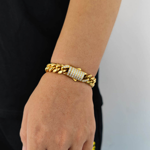 Luxury Moissanite Diamond Cuban Link <b>Bracelet</b> White Gold Finish Hip Hop Statement Jewelry Gift - Product Image 2