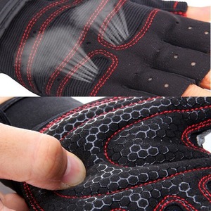 Weightlifting <b>Gloves</b> PU Leather Anti-slip Workout Half Finger Lace-up Closure Gymnastics Grips Hand Palm Protection Unisex - Product Image 3