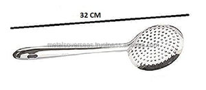 Premium Heavy-Duty Stainless Steel Cooking & <b>Serving</b> Utensil Set of 3 Includes Ladle Skimmer Strainer and Solid <b>Spoon</b> - Product Image 3