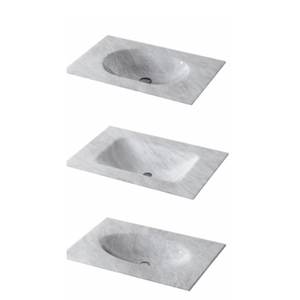 Lavabo de Baño Rectangular de Mármol para Encimera, Mueble de Madera, Diseño Moderno, Acabado Dorado, con Escurridor, 12L - Product Image 1