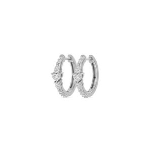 Pendientes de Oro Rosa de 9K con Diamantes Redondos Creados en Laboratorio de 0.56 CTW, Accesorio de Joyería de Moda Premium - Product Image 4