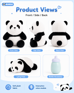 <span class=keywords><strong>Peluche</strong></span> Panda à induction tactile, <span class=keywords><strong>veilleuse</strong></span> avec 10 berceuses, arrêt automatique, jouet de confort pour bébé - Product Image 3