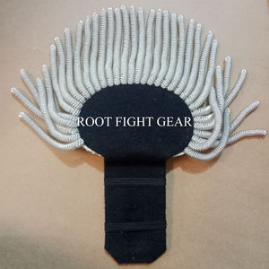 Pareja de Epaulettes de Alta Calidad para Vestido, Bordados en Blanco y Plata, de Poliéster/Algodón, para Uniforme Ceremonial y de Servicio - Product Image 2