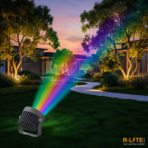 ไฟสปอร์ตไลท์ LED อลูมิเนียมสำหรับภายนอกอาคาร ระดับ IP65 รองรับ DMX512 RGBW RGB สำหรับงานวิศวกรรมภูมิทัศน์ อาคาร สะพาน โรงแรม และไฟส่องผนังภายนอก - Product Image 4