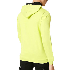 Sudadera con Capucha para Hombre, Amarilla, Felpa Francesa, Ecológica, Estilo Urbano, para Invierno, Corte Regular, Cierre Frontal - Product Image 4