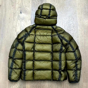Chaqueta Acolchada con Capucha para Hombre, Color Verde Oliva, Rellena de Plumón, Cortavientos, Informal, para Invierno, con Cierre de Cremallera y Bolsillos - Product Image 5