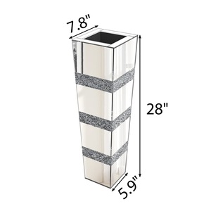 Vase de table moderne en métal transparent, support décoratif pour fleurs, pour la maison, intérieur haut de gamme, vente en gros - Product Image 1