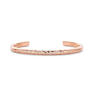 Handcrafted 14K Gold Lab Diamond <b>Anniversary</b> Gift Adjustable Celestial Open Cuff Bracelet Celestial Bracelet Fashion Jewelry - Product Image 1