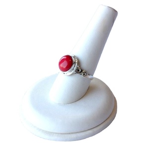 Bague de mode en corail naturel, argent 925, pour femme, taille personnalisée, technologie OEM, look classique de bague, idéale pour les fêtes - Product Image 3