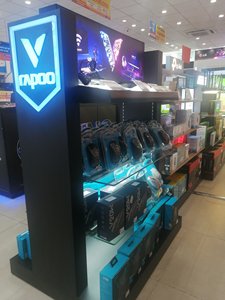 Custom Vertical Illuminated Freestanding Display Rack | Premium Metal and Glass Modern Store Fixture with LED Logo-OEM Accept - Product Image 4