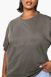 Women Oversized Crew Neck T-<b>Shirt</b> 100% Cotton Jersey <b>Flame</b> Logo Print Loose Fit Short Sleeve Regular Length All Seasons - Product Image 4