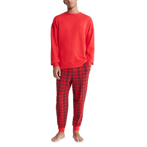 Autumn and Winter Men's <b>Pajamas</b> Solid Color V-neck Thick Warm Pijamas High Quality Cotton Sleepwear Custom Logo Home Wear - Product Image 1