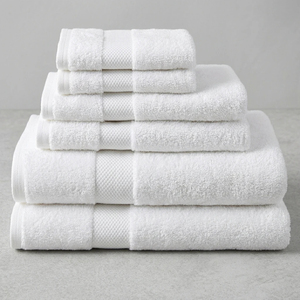 Ensemble de serviettes de luxe 100% coton, 6 pièces, sans torsion, séchage rapide, très absorbantes, serviettes de bain, serviettes de toilette, débarbouillettes - Product Image 2