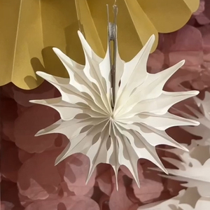 Wholesale Printed <b>Paper</b> Fans Flat <b>Honeycomb</b> Style for Christmas Party and Event <b>Decorations</b> Supplies - Product Image 4