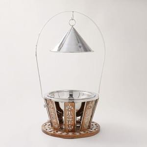 Stainless Steel Oriental Casserole Food Warmer with Dome <b>Lid</b> and Handle Round Design Polished Finish Insulated Serving Dish - Product Image 2