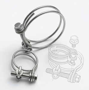 Stainless Steel Wire Hose Clip Head Durable <b>Pipe</b> <b>Fitting</b> Hardware For Industrial Fastening Applications Worldwide Export Use - Product Image 3