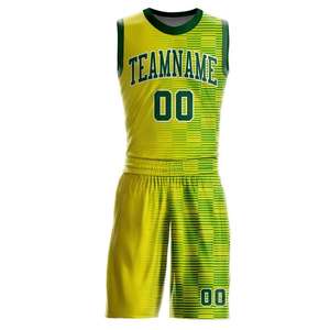 Ensemble d'uniformes de basketball profilés - Maillot en tissu mesh à col en V et short - Vêtements de sport respirants haute performance unisexe pour adultes personnalisables - Product Image 3