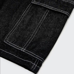 Pantalones Cortos de Mezclilla para Hombre con Bordado Personalizado de Último Diseño, Pantalones Cortos Deportivos Holgados Personalizados de Fábrica, Transpirables para Verano - Product Image 5