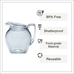 Jarra de Agua Acrílica de Grado Comercial de Gran Capacidad (115 oz) Fabricada en Taiwán, con Tapa, para Restaurantes, Bodas y Servicios de Catering - Product Image 2