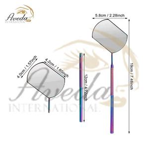 New Rainbow Color Rectangular Large Eyelash <b>Mirror</b> <b>Square</b> Lash <b>Mirror</b> Stainless Steel <b>Mirror</b> - Product Image 2