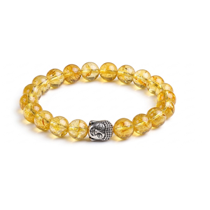 High quality Citrine Buddha Bracelet Gemstone Bead Bracelet Fashion Charm Jewelry for Men Women for Energy Meditation Gift - Product Image 1