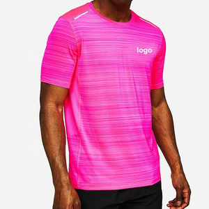 เสื้อยืดกีฬาผู้ชาย PUFFIN SPORTS ลายทาง แห้งเร็ว ทรงสปอร์ต แขนสั้น คอกลม ทรงปกติ ผ้าถักโพลีเอสเตอร์ พร้อมโลโก้สั่งทำด้านหน้า - Product Image 1