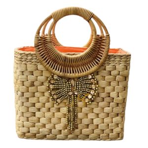 Handwoven Water Hyacinth <b>Handbag</b> for Women - Product Image 3