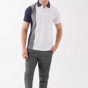 Camisa de Hombre de Alta Calidad, Diseño Casual, Tejido de Punto, Secado Rápido, Color Sólido, con Bordado Frontal, Tallas Grandes - Product Image 4