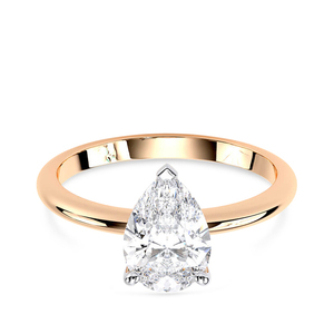Anillo de Compromiso de Lujo con Diamante Cultivado en Laboratorio con Corte Pera y Halo Oculto, 2.10 CTW, Oro Sólido de 14K, Chapado en Rodio, Certificado IGI, Regalo de Boda - Product Image 2
