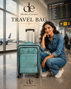 New Designer Luggage Bags Multi Uses Handmade Trolley Bag Carving Leather Unisex Big Size Multi Uses <b>Suitcase</b> Hair on Hide - Product Image 6