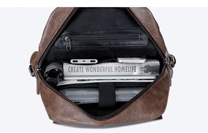 Waterproof Travel Top Rated Genuine Leather Vintage Laptop <b>Backpack</b> Waterproof Anti-Theft Duty Travel Rucksack LBP-0443 - Product Image 2