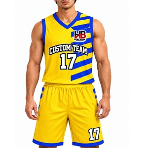 Ensemble d'uniformes de basketball personnalisés pour hommes – Conception sur mesure pour équipe – Qualité supérieure – Coupe athlétique pour le match – Tissu léger à séchage rapide - Product Image 1