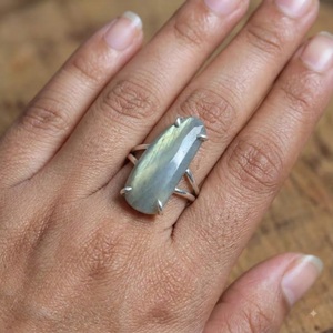 Anillo de Plata de Ley 925 con Zafiro Natural, Hecho a Mano, Gema Azul, Joyería Fina Elegante, Regalo para Mujer - Product Image 5