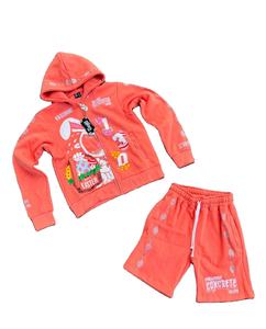 Ensemble de vêtements d'extérieur de sport de luxe personnalisé pour hommes 100% coton sweat à capuche en éponge française survêtement bouffant imprimé Baggy impression réfléchissante - Product Image 1