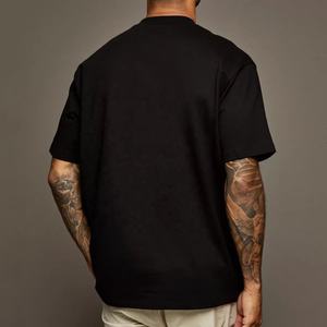 Camisetas de gran tamaño para hombre, camiseta con Logo personalizado, 100% algodón, cuello de tortuga, talla grande - Product Image 4
