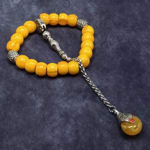 Perles de prière Perlin Tesbih Tespih Misbaha Subha, bracelets de prière musulmans islamiques, accessoires de culte, perles effet pierre précieuse ovales - Product Image 2