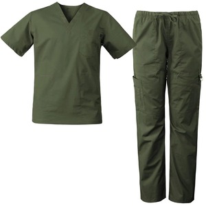 Tenue Médicale Homme à Manches Courtes Col V – Ensemble Blouse et Pantalon Extensible et Confortable pour Infirmiers – Design Tendance - Product Image 2